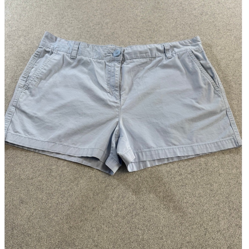Joe Fresh Chino Shorts Womens 12 Light Blue Excellent Cotton Mid Rise Casual